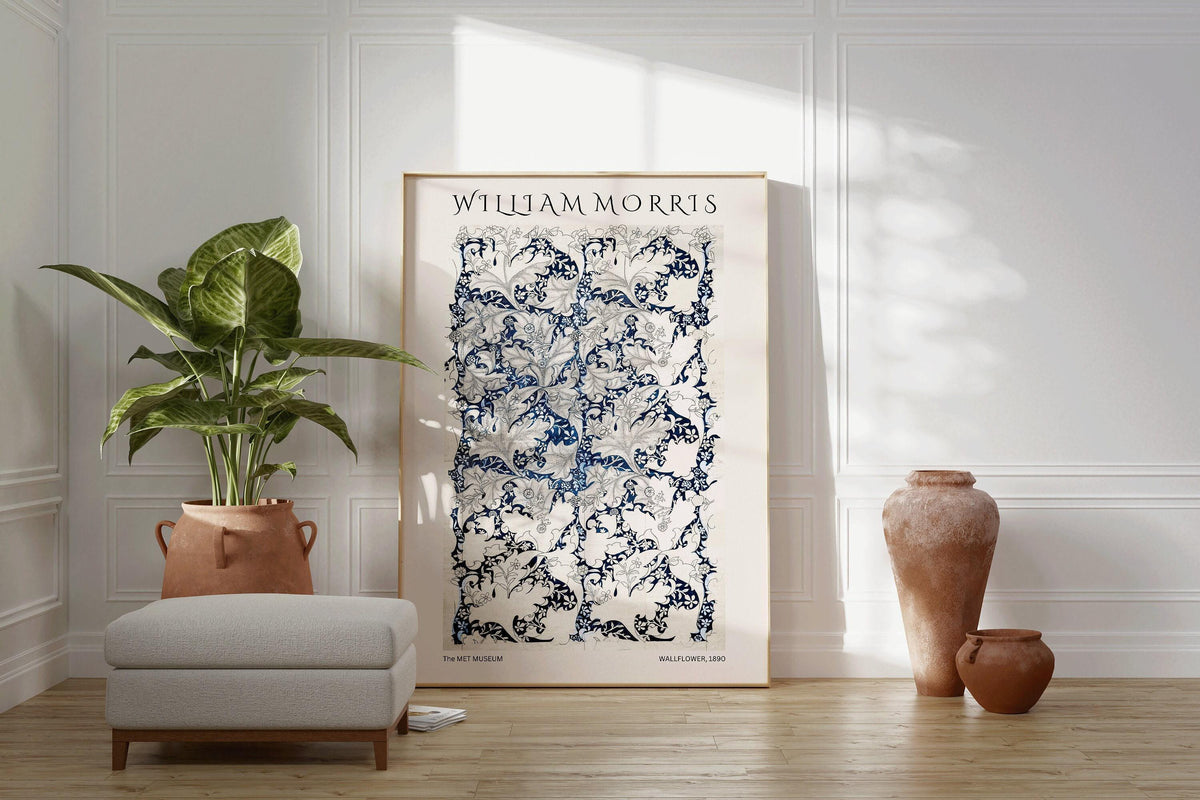 William Morris Wallflower Art Print: Vintage Botanical Poster