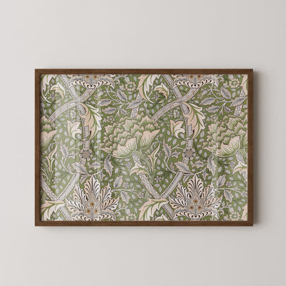 William Morris Windrush Print: Sage Green Vintage Floral Art