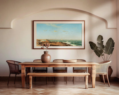 William Stanley Haseltine - Narragansett Bay | Wide Panoramic Seascape Art (available handframed or unframed) 2x1
