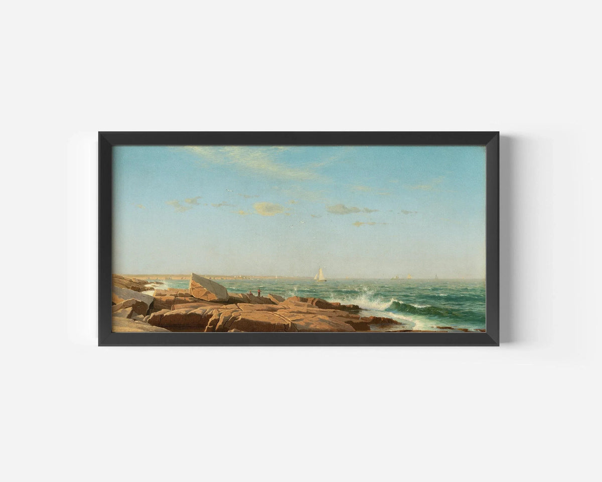 William Stanley Haseltine - Narragansett Bay | Wide Panoramic Seascape Art (available handframed or unframed) 2x1