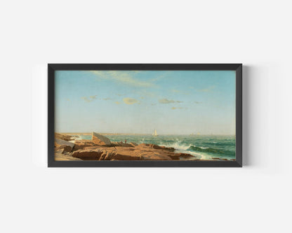 William Stanley Haseltine - Narragansett Bay | Wide Panoramic Seascape Art (available handframed or unframed) 2x1