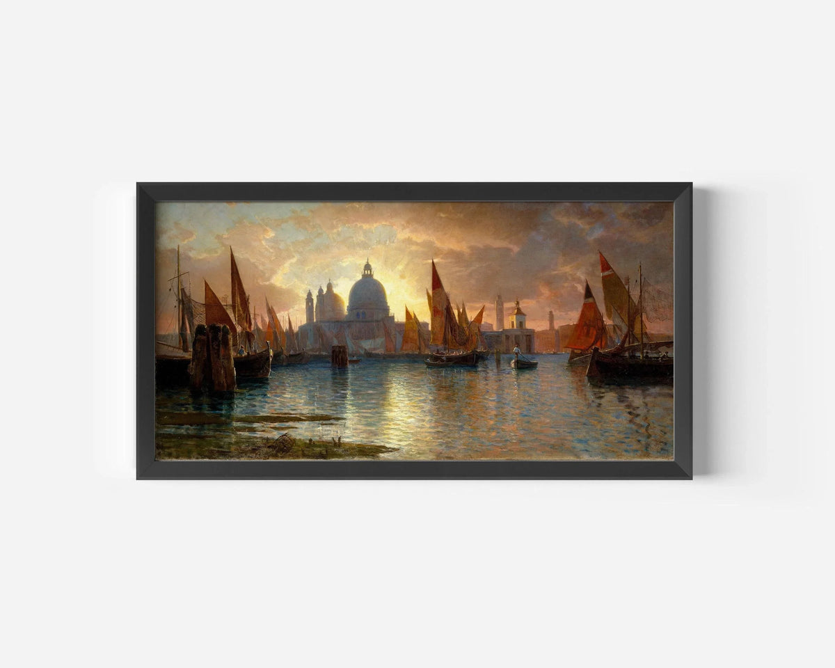 William Stanley Haseltine: Santa Maria della Salute Sunset Seascape Art Print (2x1)
