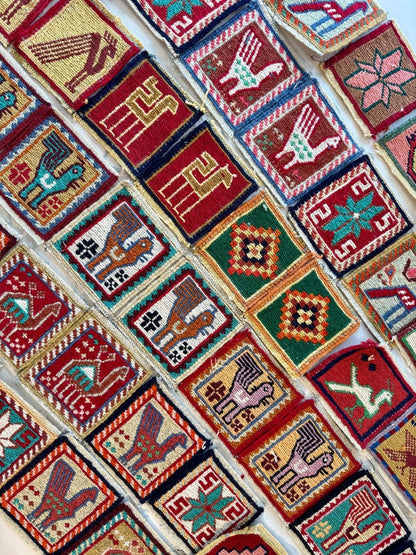 Wool Kilim Coasters 4" x 4"