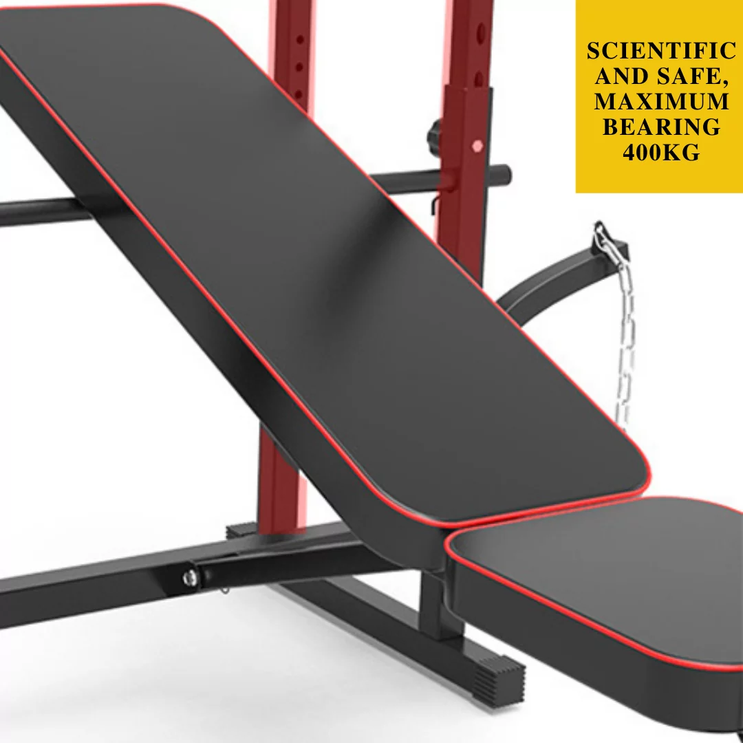 Banc de musculation réglable avec des ensembles de poids