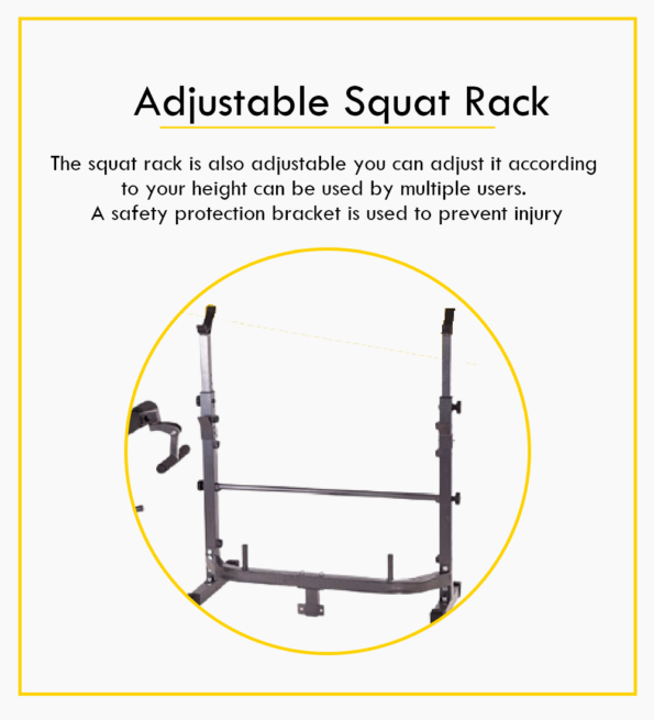 Banc de musculation réglable avec des ensembles de poids