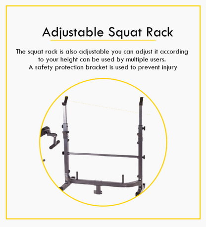 Banc de musculation réglable avec des ensembles de poids