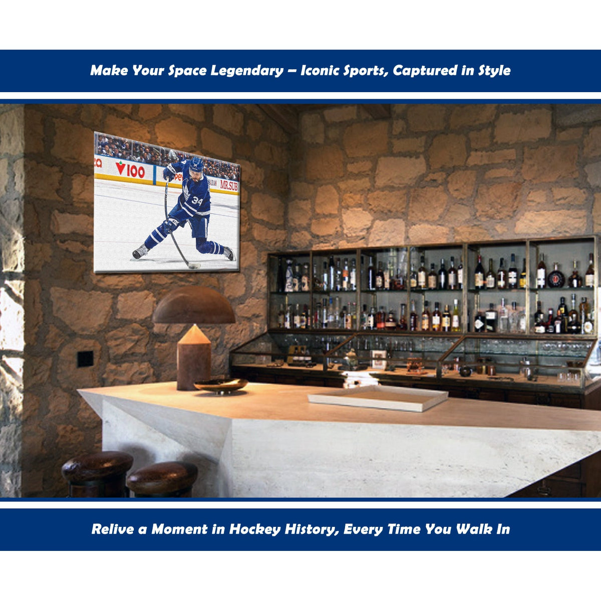 Auston Matthews Slapshot Toronto Hockey NHL Licensed Canvas