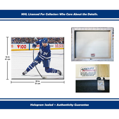 Auston Matthews Slapshot Toronto Hockey NHL Licensed Canvas