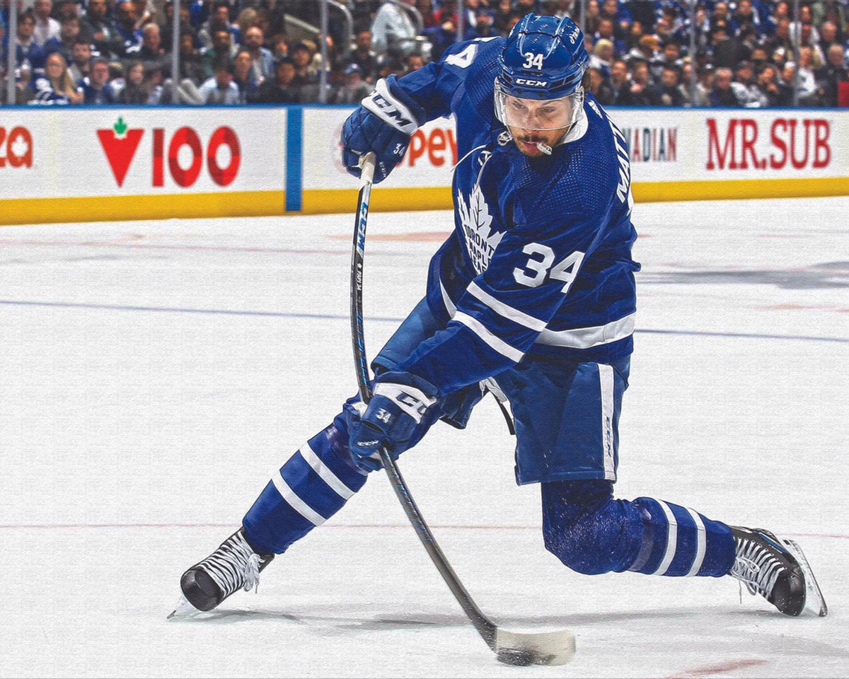 Auston Matthews Slapshot Toronto Hockey NHL Licensed Canvas