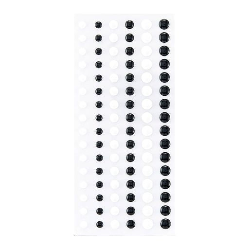 Points d'émail noirs et blancs dimensionnels